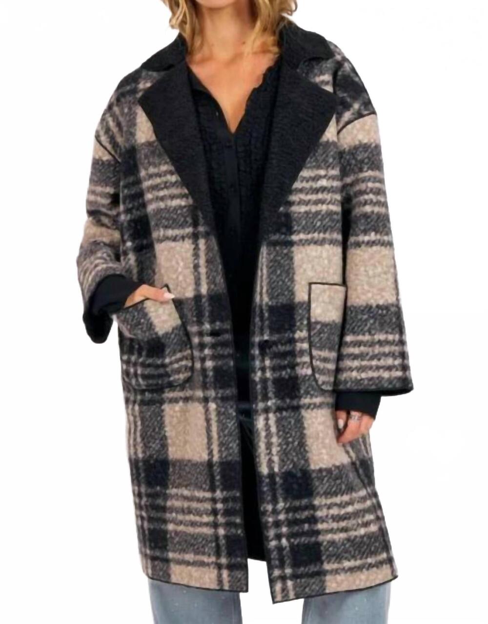 NEW SAGE THE LABEL sabrina coat in pattern